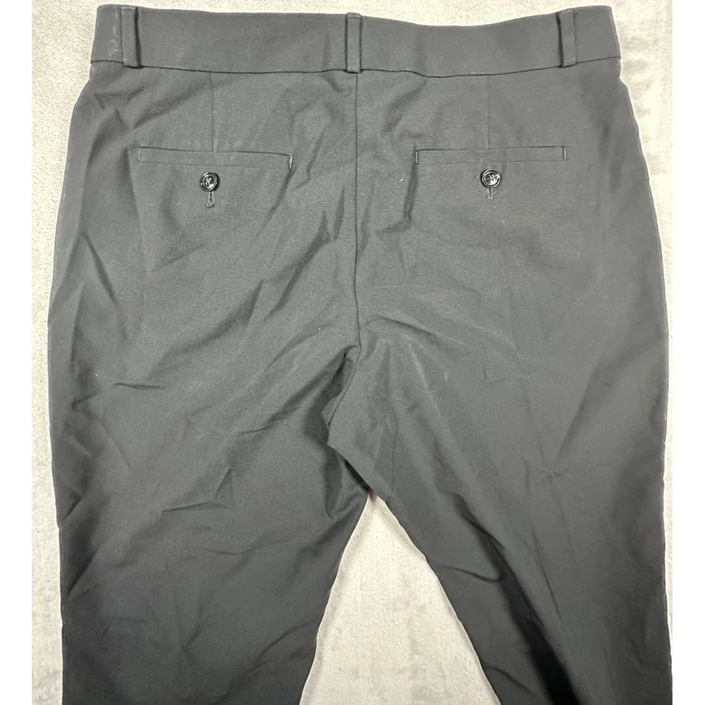 Banana Republic Avery Trouser Pants Womens Size 10P Black Stretch Wool Slacks